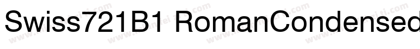 Swiss721B1 RomanCondensed字体转换